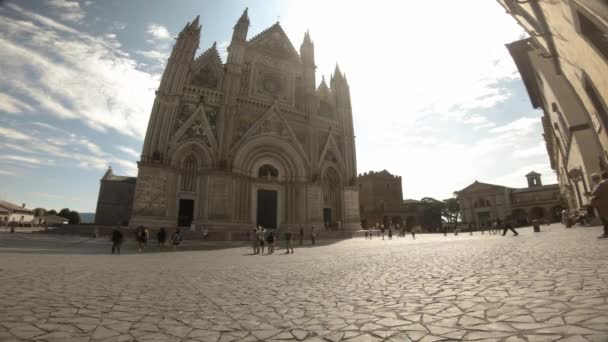 Orvieto Italy Július 2020 Négyzet Duomo Központjában Orvieto — Stock videók