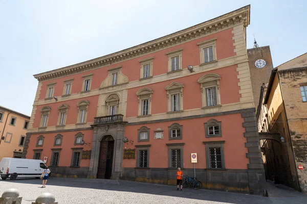 Orvieto Italy July 2020 Real Hotel Square People Center Orvieto — стоковое фото