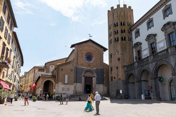 Orvieto Italy July 2020 Square Della Repubblica Center Orvieto — Stock Photo, Image