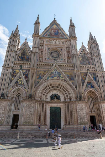 Orvieto Italy July 2020 Duomo Orvieto Square Duomo — 스톡 사진