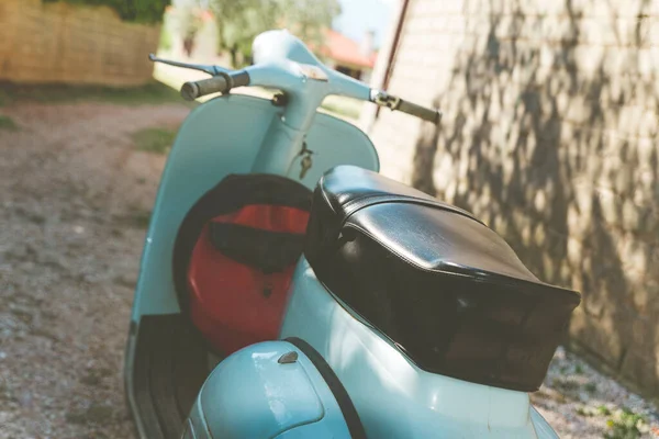 Terni Italy Julho 2020 Vespa Especial Piaggio Vintage Cor Azul — Fotografia de Stock