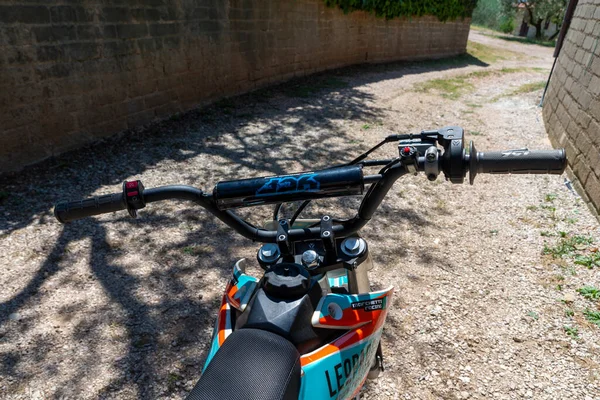 Terni Italy 2020 Július Mini Cross Pit Kerékpár Kormány Motoros — Stock Fotó