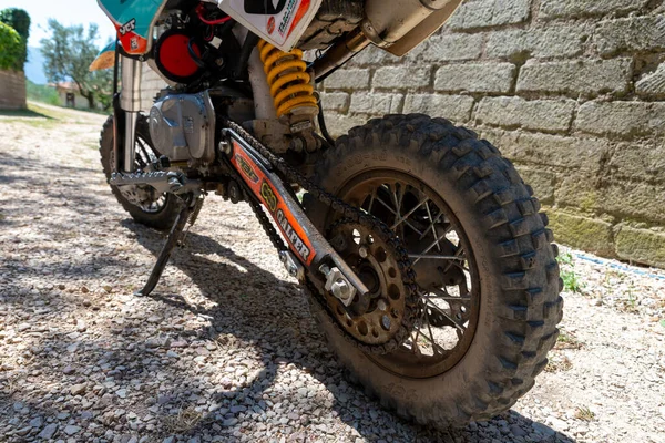 Terni Italy 2020 Július Mini Cross Pit Kerékpár Motoros Hátsó — Stock Fotó