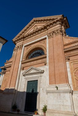 Amelia, İtalya 5 Ağustos 2020: Amelia 'nın merkezinde Santa Fermina Katedrali