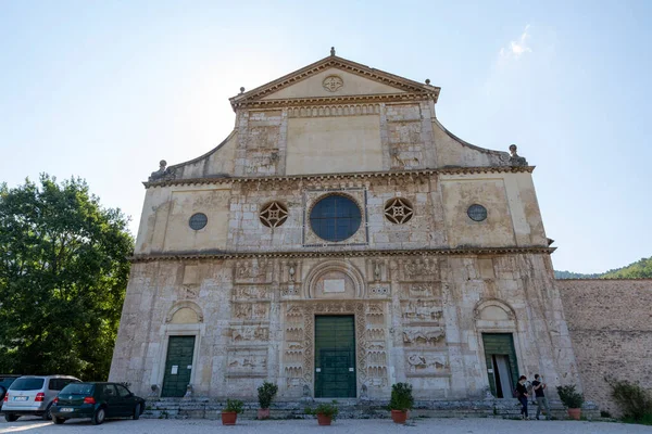 Spoleto Itali Augustus 2020 Kerk Van San Pietro Moenia Weg — Stockfoto
