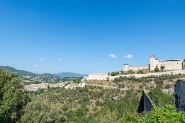 Monteluco 'dan görülen Poese di spoleto manzarası