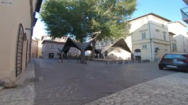 Terni, İtalya Ağustos 08 2020: Olmo 'nun Terni Meydanı şehir merkezinde