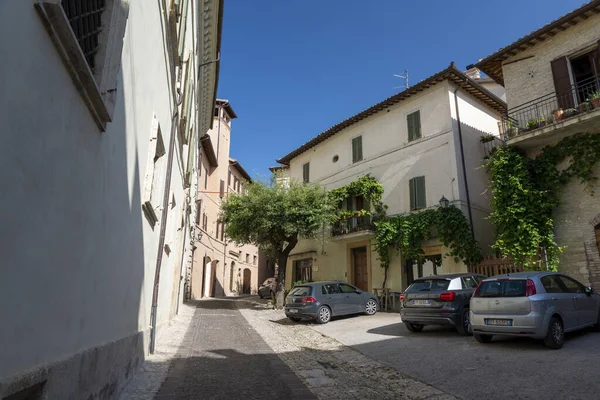 Montefalco Italien Augusti 2020 Arkitektur Gator Och Torg Staden Montefalco — Stockfoto