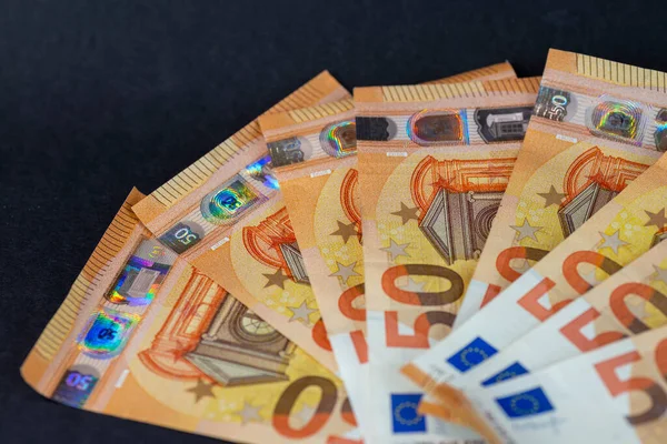 Dettaglio Delle Banconote Euro — Foto Stock