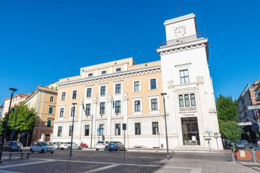 Terni, İtalya 21 Ağustos 2020: Terni 'nin merkezinde Orologio Meydanı