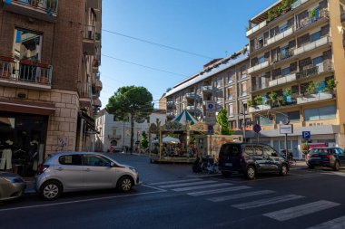 Terni, İtalya 21 Ağustos 2020: Terni şehrinin merkezindeki Villa Glori Meydanı