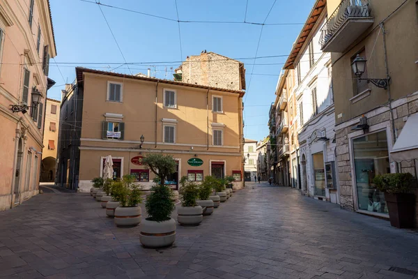 Terni Itálie Srpna 2020 Začátek Přes Corso Starou Historickou Část — Stock fotografie