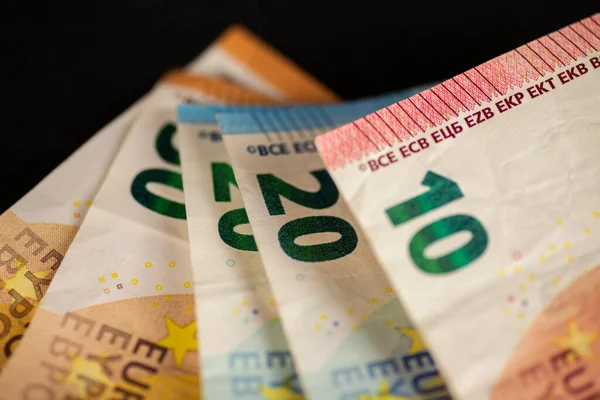 Les Billets Euros Forme Ventilateur — Photo