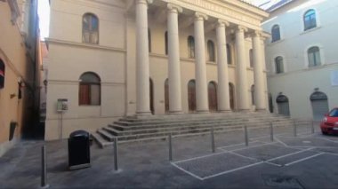 Terni, İtalya 28 Ağustos 2020 Terni 'nin merkezinde eski Verdi tiyatrosu