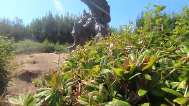 Statue de San Francesco dans la ville de Gubbio — Video