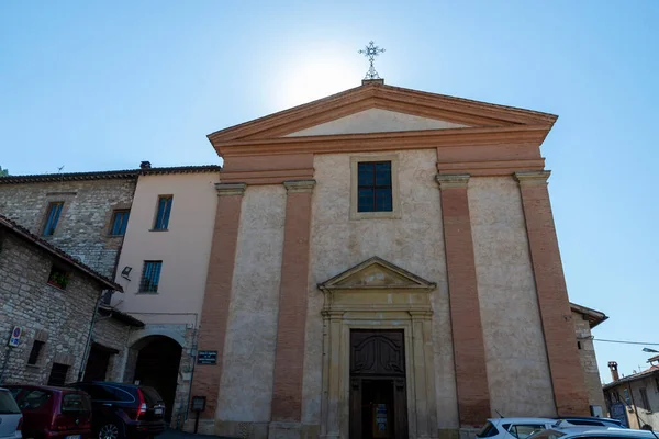 Gubbio Italia Agosto 2020 Iglesia Parroquial Sant Agostino Ciudad Gubbio — Foto de Stock