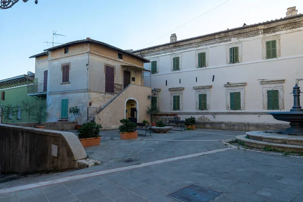 Collescipoli Italia Septiembre 2020 Campanario Iglesia Colegiata San Nicolo Centro — Foto de Stock