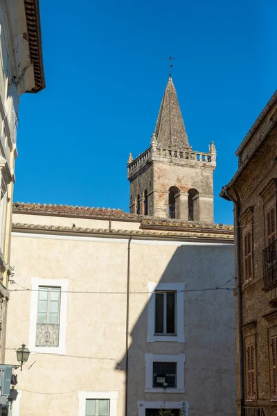 Collescipoli Itálie Září 2020 Zvonice Vysokoškolského Kostela San Nicolo Centru — Stock fotografie