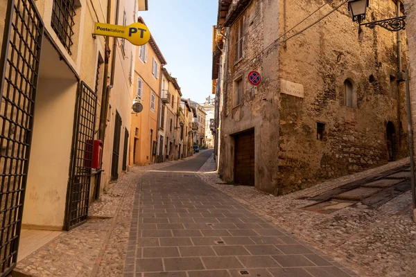 Collescipoli Itálie Září 2020 Zvonice Vysokoškolského Kostela San Nicolo Centru — Stock fotografie