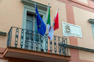 acquasparta, İtalya 21 Eylül 2020: Acquasparta belediyesinin merkezi.