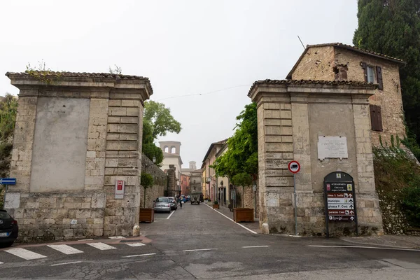 Acquasparta Italia Septiembre 2020 Entrada Corso Dei Lincei Centro Ciudad — Foto de Stock