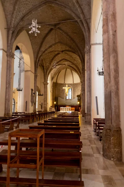 Terni Włochy Wrzesień 2020 Wnętrze Kościoła San Francesco Centrum Terni — Zdjęcie stockowe