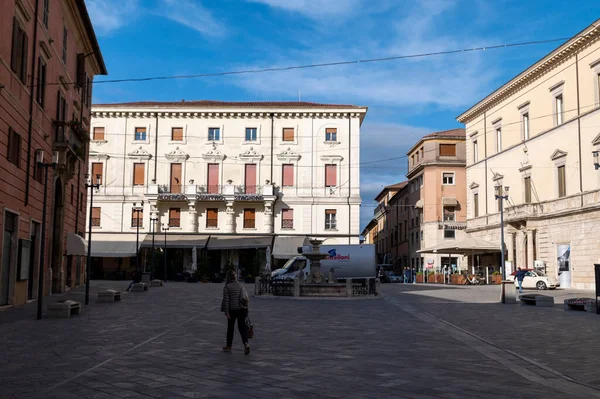 Rieti Italy October 2020 Piazza Vittorio Emanuele Місті Ріеті — стокове фото