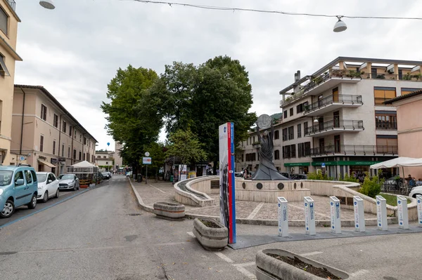 Rieti Italie Oktober 2020 Monument Voor Lira Geplaatst Stad Rieti — Stockfoto