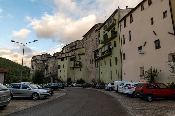 Terni Italy Oktober 2020 Arkitekturen Glimtar Smala Gatorna Staden Papigno — Stockfoto