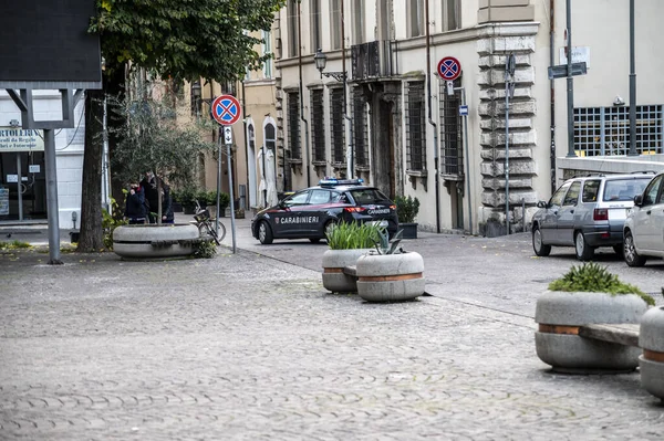 Terni Italia Actober 2020 Patrulla Policial Patrullando Ciudad Por Mañana — Foto de Stock
