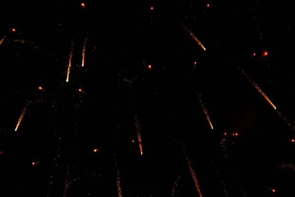 Luces Fuegos Artificiales Sobre Fondo Negro — Foto de Stock