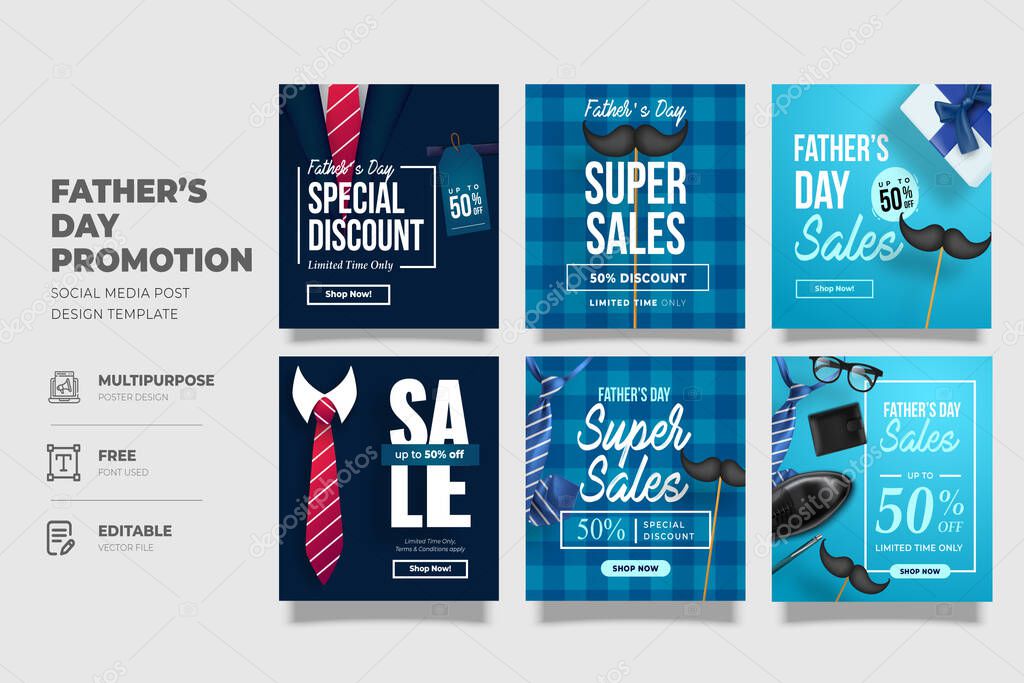 Father's Day Sales Social Media Design