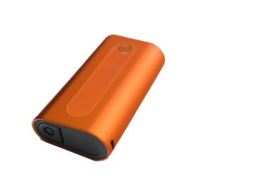 Beyaz arka planda ısı yakmayan ürün. Alternatif sigara içme kavramı.