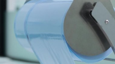 Dezenfeksiyon için diş aletleri için mavi el sanatları paketinin eğik çekimleri