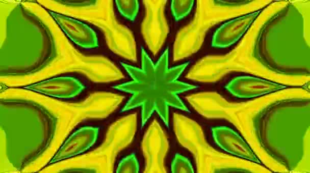 彩色纹理3D线条中美丽的视频背景 带有蓝色黄色绿色反射的激光 背景使动画 无缝圈 — 图库视频影像