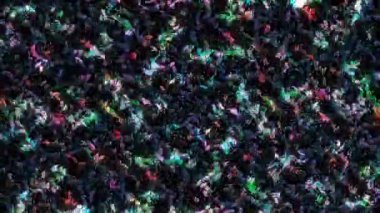 Parlayan güzel videolar, parlak noktalar siyah arkaplandaki renkli çizgilerle ince hareketleri düzenler.