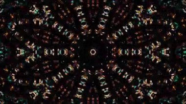 soyut çizgiler renkli noktalar ışık merkezde parlıyor, siyah arkaplan