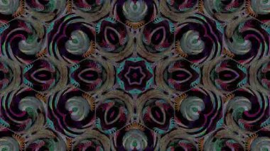 3D animasyon güzel video renkli soyut parlak ışık enerjisi 4K düz çizgi dalgaları merkezde yuvarlak ışık efekti, siyah arkaplan