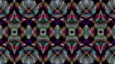 3D soyut parlak çizgiler, dalga, renkli, siyah arkaplan