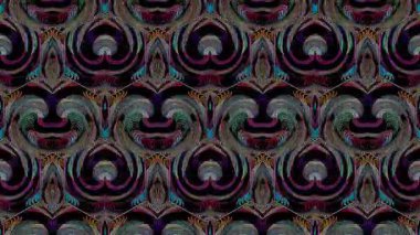 3D soyut parlak çizgiler, dalga, renkli, siyah arkaplan