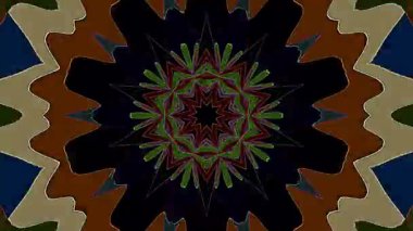 3D animasyon güzel video renkli soyut parlak ışık enerjisi 4K düz çizgi dalgaları merkezde yuvarlak ışık efekti, siyah arkaplan