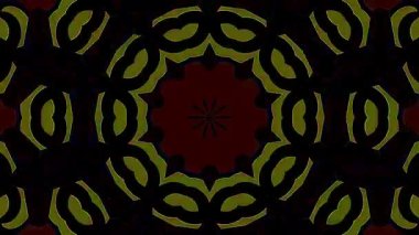 Soyut Kaleydoskop deseni tam renklerle. Sihirli mandala. 4k