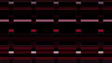 3D shining bright dots set colorful line wave motion, on black background