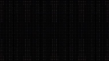 3D shining bright dots set colorful line wave motion, on black background