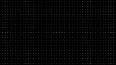 3D shining bright dots set colorful line wave motion, on black background