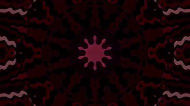 3D animasyon güzel video renkli soyut parlak ışık enerjisi 4K düz çizgi dalgaları merkezde yuvarlak ışık efekti, siyah arkaplan