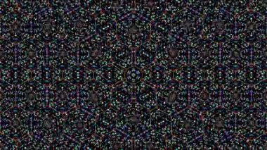 3D animasyon güzel video renkli soyut parlak ışık enerjisi 4K düz çizgi dalgaları merkezde yuvarlak ışık efekti, siyah arkaplan