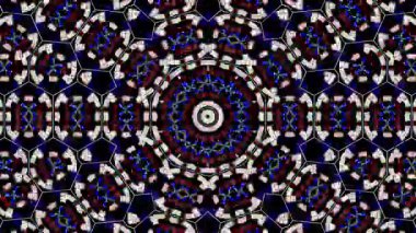 3D animasyon güzel video renkli soyut parlak ışık enerjisi 4K düz çizgi dalgaları merkezde yuvarlak ışık efekti, siyah arkaplan