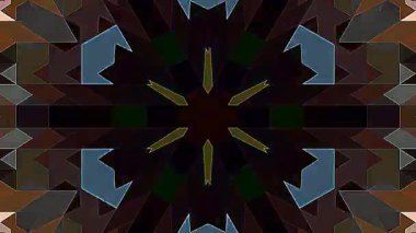 3D animasyon güzel video renkli soyut parlak ışık enerjisi 4K düz çizgi dalgaları merkezde yuvarlak ışık efekti, siyah arkaplan