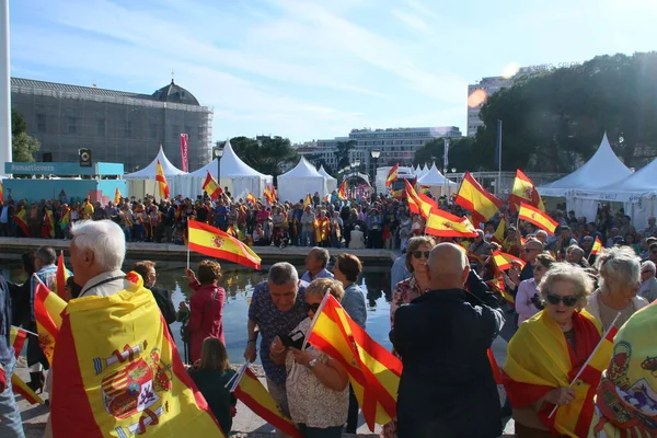 Madrid Espagne 2018 Manifestation Protestation Contre Les Partis Politiques Indépendantistes — Photo